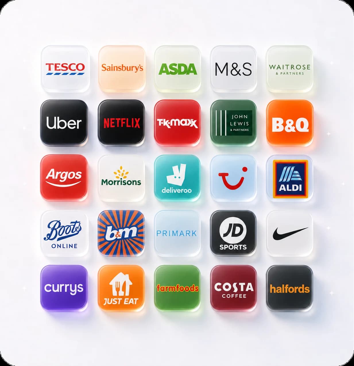 Brands on JamDoughnut: Tesco, Sainsbury’s, ASDA, M&S, Waitrose, Uber, Netflix, TK Maxx, John Lewis, B&Q, Argos, Morrisons, Deliveroo, TUI, Aldi, Boots, B&M, Primark, JD Sports, Nike, Currys, Just Eat, Farmfoods, Costa Coffee and Halfords